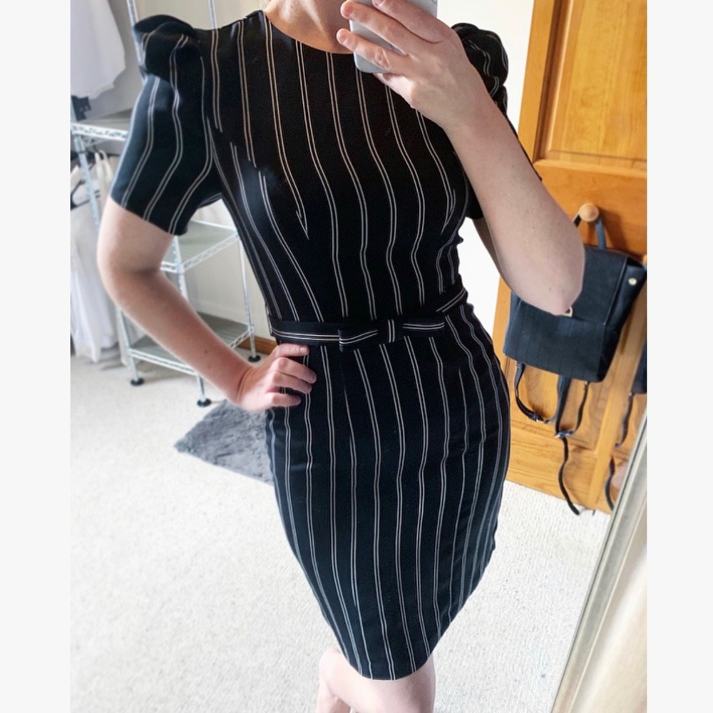EXPRESS Classic Pinstripe Dress